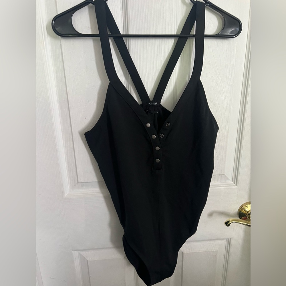 Urban outfitters snap v-neck tank bodysuit